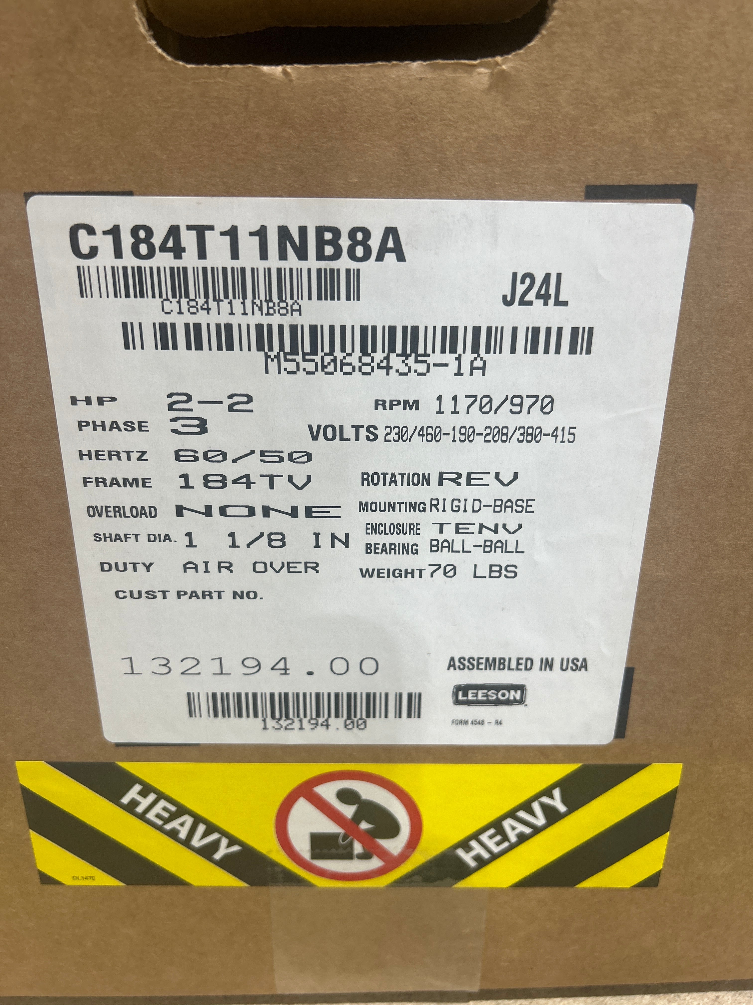 Motor122 - Multistack Condenser Fan Motor - C184T11NBA8A