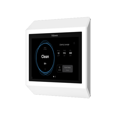 Wall-mounted Air Quality and Filtration Status Display