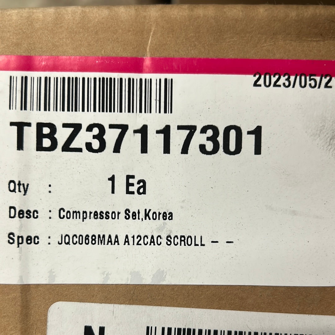 BLUGIRL RA5196MS46M22222 関税送料込 TBZ37117301 - LG Compressor - Model JQC068MAA - Replaces