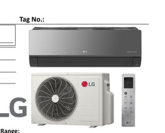 KNUAK121A | LG Multi/Single Zone IDU - Art Cool Mirror 12k BTU (R32)
