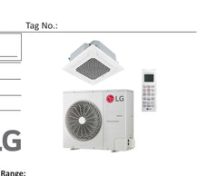 KUSXA241A | LG Single Zone ODU - LGRED° 24k BTU for Vertical AHU, Mid Static, 4-Way Cassette (R32)