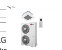 KUSXA301A | LG Single Zone ODU - LGRED° 30k BTU for Vertical AHU, Mid Static, 4-Way Cassette (R32)