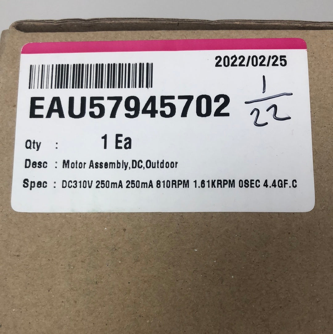EAU57945702 - LG Motor Assembly, DC, Outdoor – RapidHVACParts 